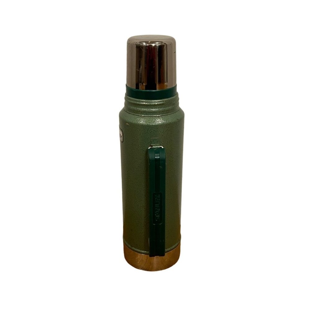 Vtg Aladdin Stanley Green Steel Thermos 1 Quart A-944DH Insulated Made in USA - Picture 4 of 12